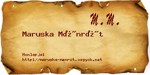 Maruska Ménrót névjegykártya